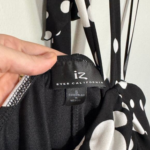 90s Vintage Byer California Women's Size S Polka Dot Strapless Halter Top Dress - Picture 4 of 7